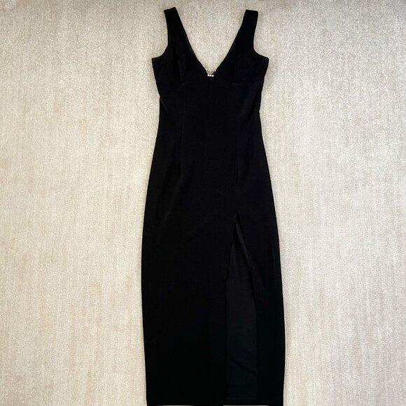 Vintage Roberta Black Sleeveless Maxi Dress 11/12 - Picture 1 of 13